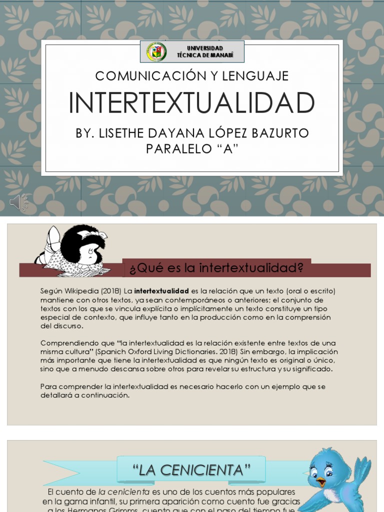 Ejemplo de Intertextualidad | PDF | Cenicienta | Intertextualidad