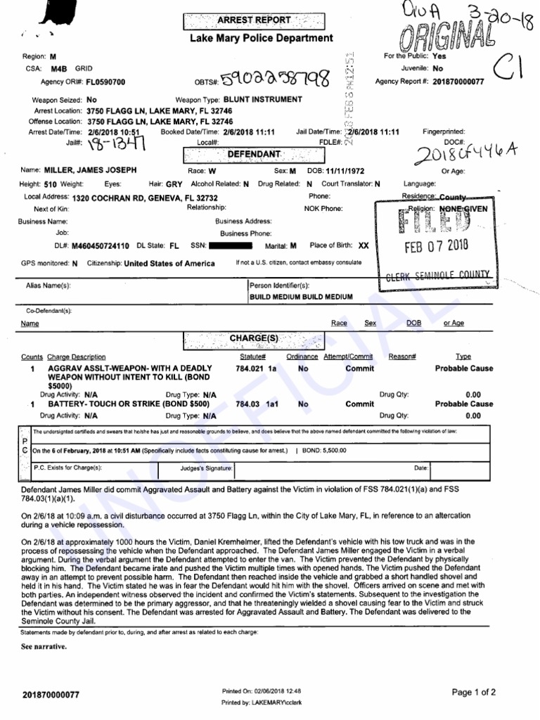 Recent Arrests in County PDF