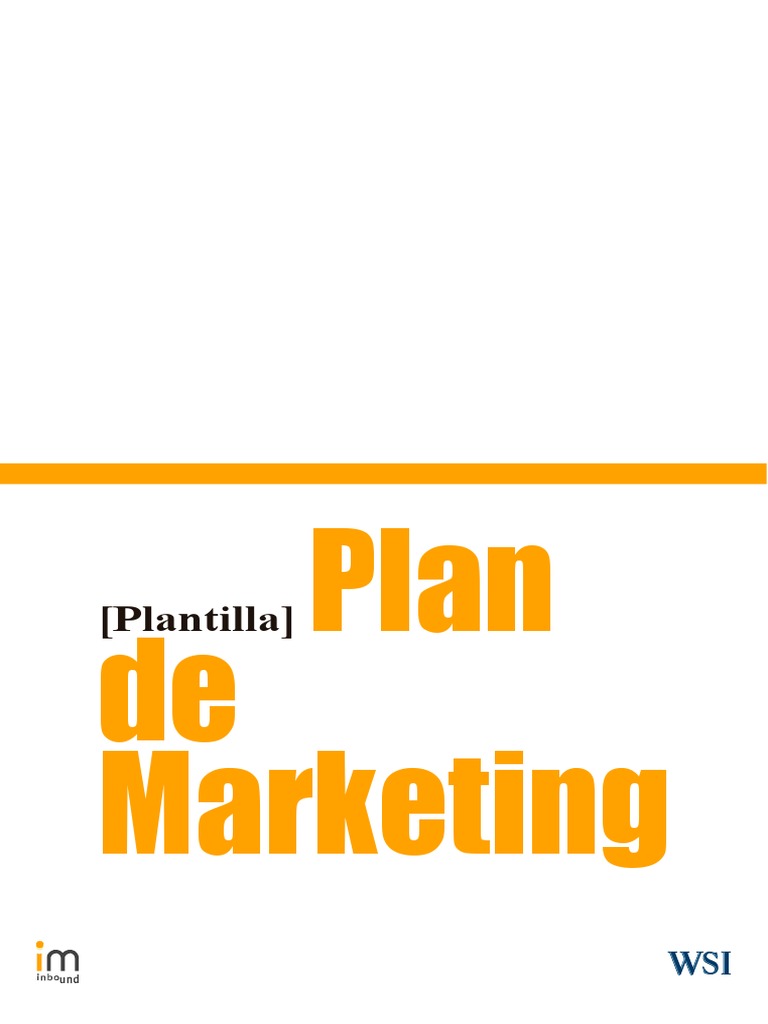 Plantilla Plan de Marketing | PDF | Marketing | Mercado (economía)