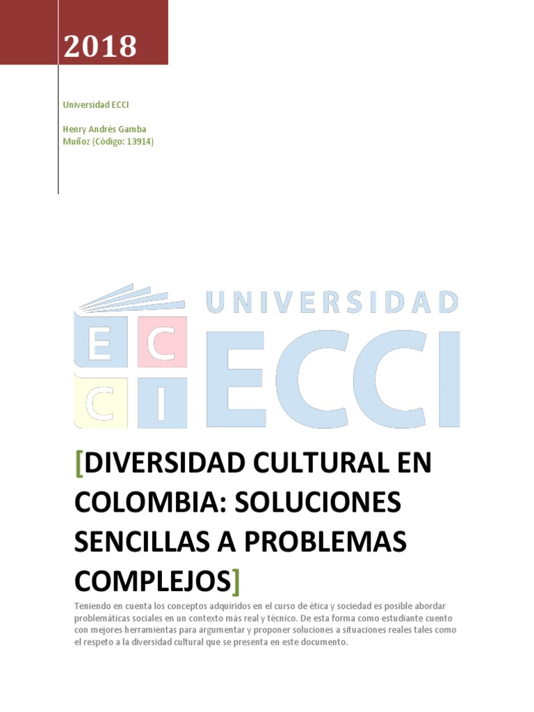 Diversidad Cultural y Educación en Colombia | PDF | Tolerancia ...