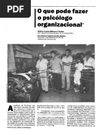 O Que Pode Fazer o Psicólogo Organizacional