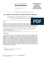 The Analysis of Internal Flow Field in Oil-Gas Separator: Procedia Engineering