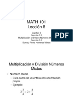 Números Mixtos Lección 8