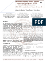 A Review On Various Methods of Transformer Protection