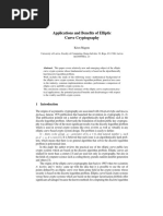 Applications and Benefits of Elliptic Curve Cryptography