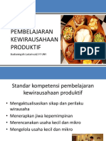 Pembelajaran Kewirausahaan Produktif