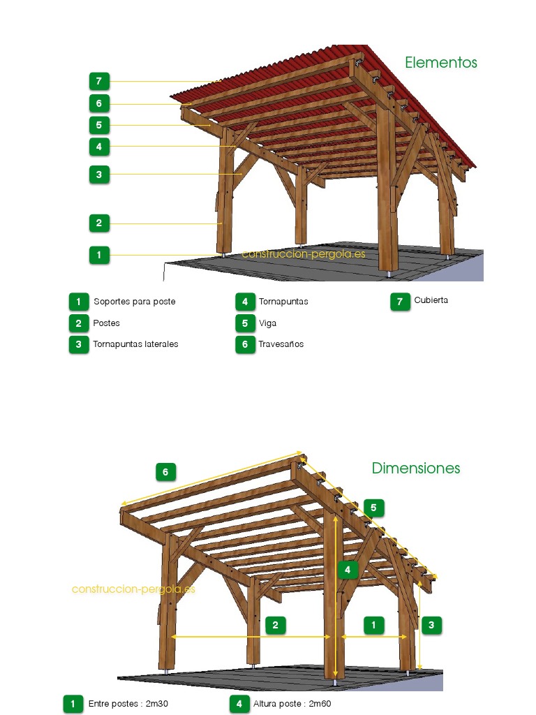 Planos Pergola Madera