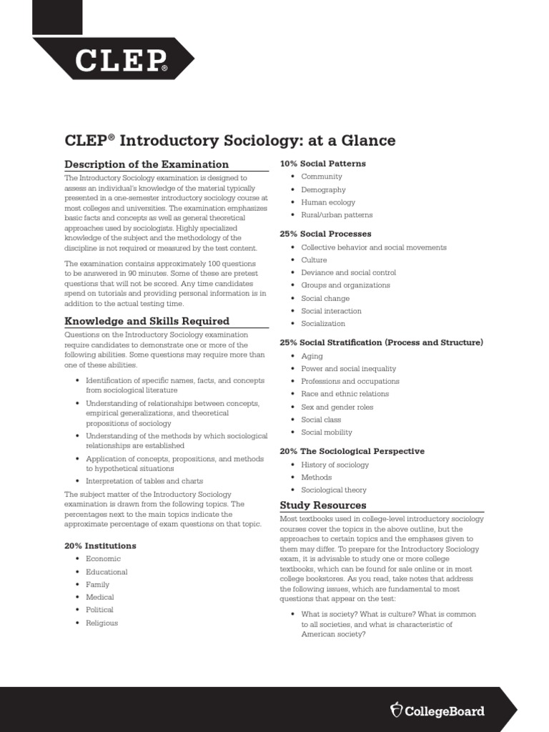 Clep Exam Answers