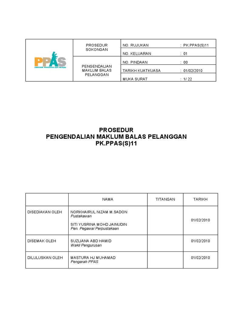 Pengurusan Maklum Balas dan Ulasan Pelanggan
