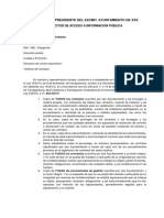 Transparencia. Acceso a Contrato - Convenios y Encomiendas de Gestión de Un Ayuntamiento