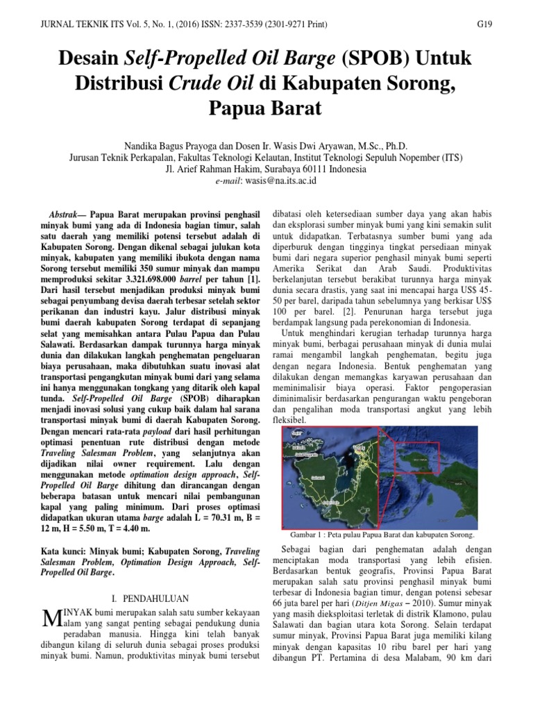 Desain Kapal Self-Propelled Oil Barge | PDF