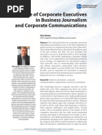 The Role of Corporate Executives in Business Journalism and Corporate Communications