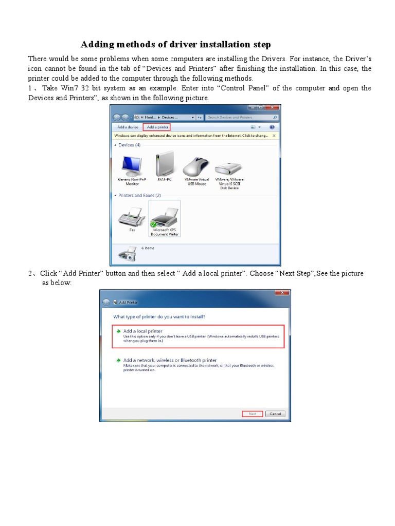 Installing POS Printer Driver V7.11 | PDF