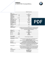 BMW M5 Competition Scheda Tecnica