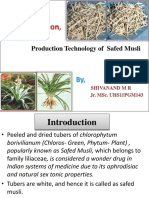Presentation On: Production Technology of Safed Musli