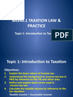 Topic 1 Introduction To Taxation