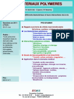 Formation Continue Biomateriaux Polymeres 2011