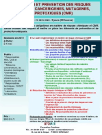 Formation Continue Evaluation Et Prevention Des Risques Chimiques Et CMR 2011