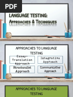 Approaches to Language Testing