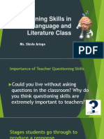 Questioning Skills in the Language and Literature Class