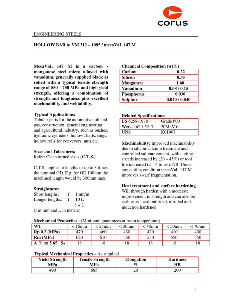 Werkstoff 1.5217 (20MnV6) | PDF | Heat Treating | Steel