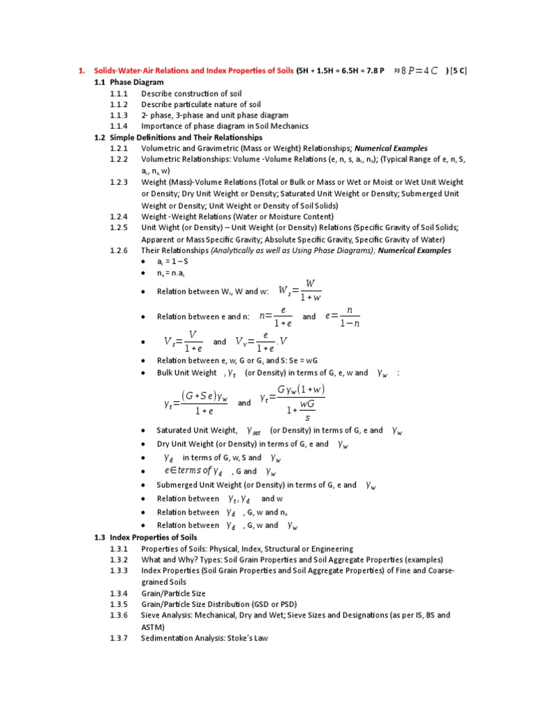 Soil Mechanics Syllabus Overview | PDF | Soil Mechanics | Soil