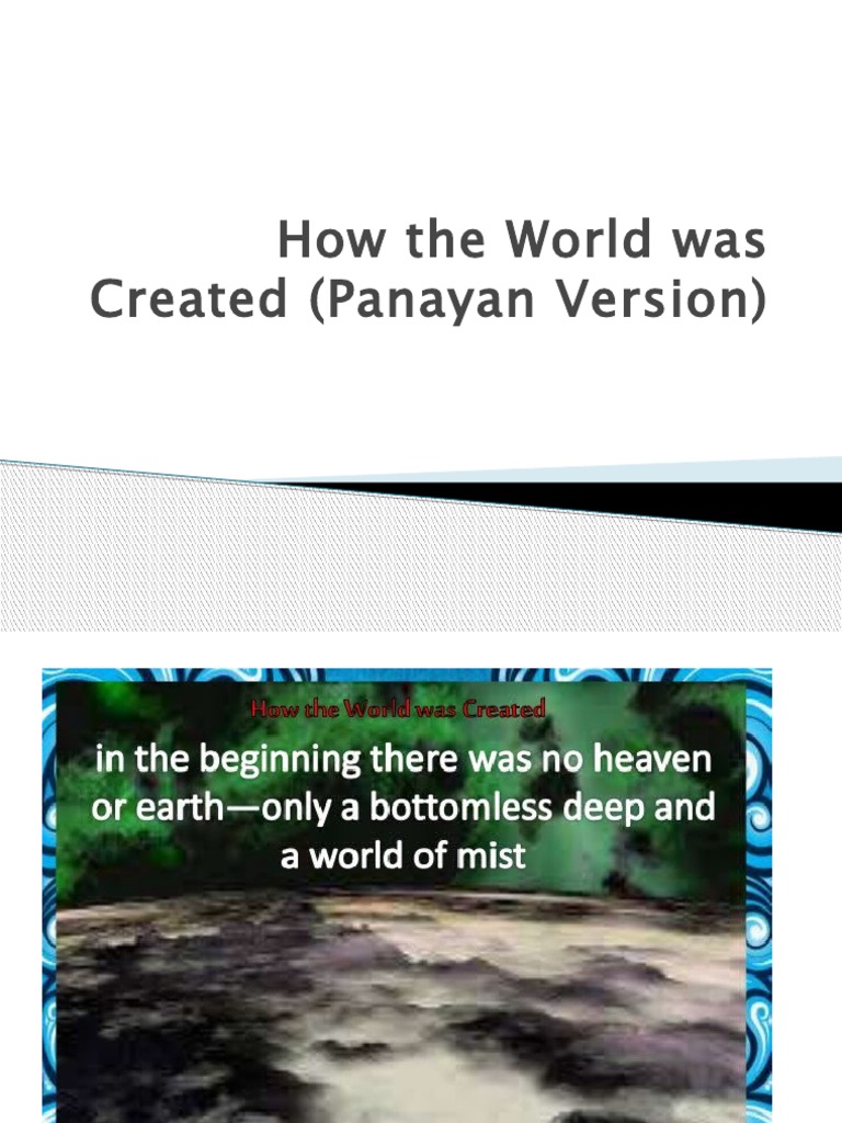 how the world was created panayan