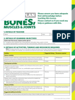 SJA First Aid Club Lesson Plan Bones Muscles and Joints Resource PDF