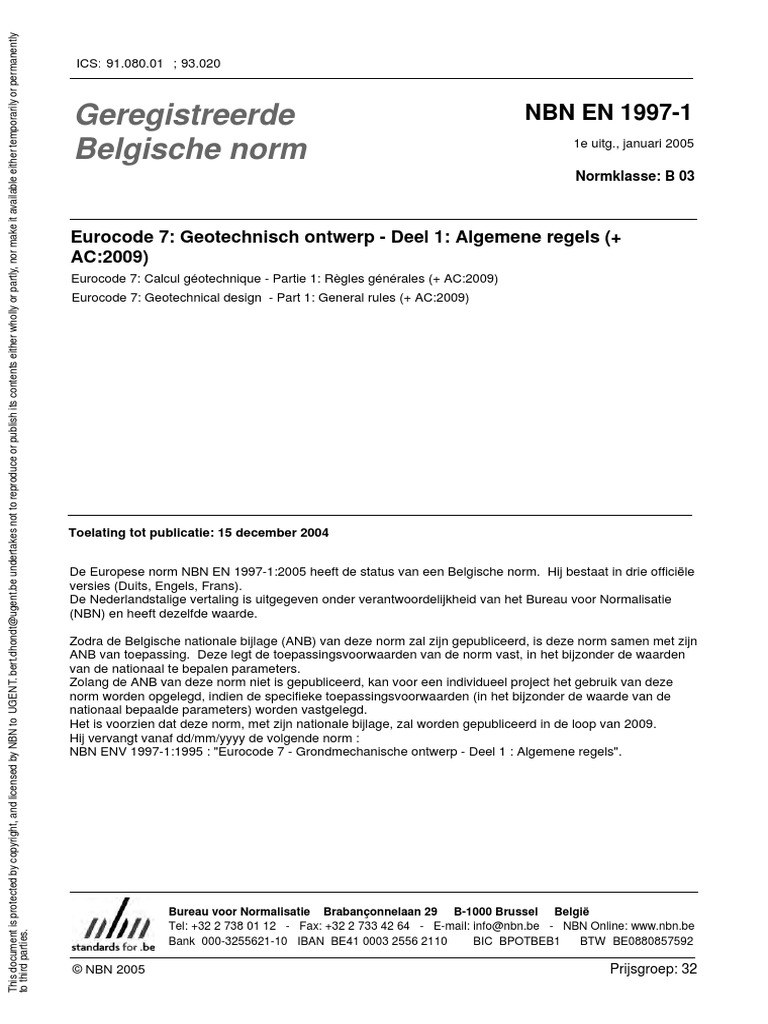 Eurocode 7 PDF PDF Brussels Engineering