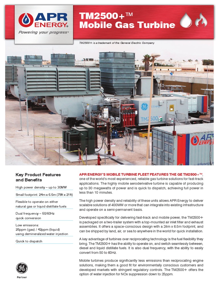 Tm2500 Mobile Gas Turbine PDF Gas Turbine Rotating Machines