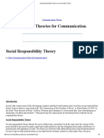 Social Responsibility Theory - Communication Theory