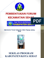 Bahan Rapat Pembentukan Forum Kecamatan Sehat, 2018