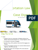 Transportation Law Case Digest: By: Kevin Paul M. Lavina