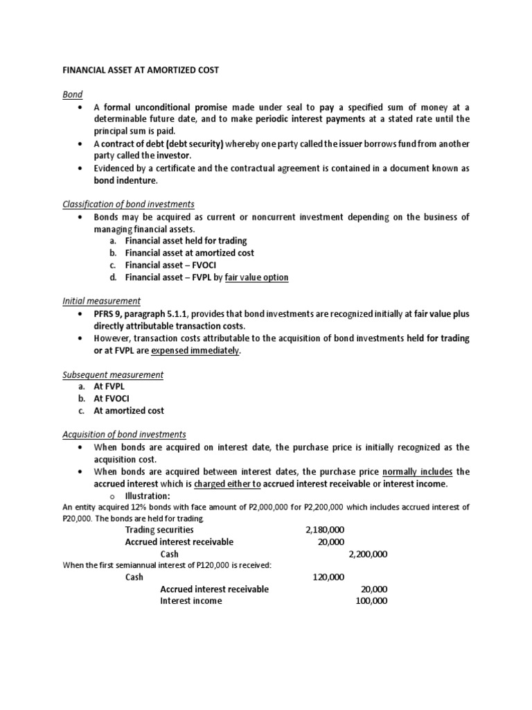 Understanding Amortized Cost Bonds | PDF | Bonds (Finance) | Discounting