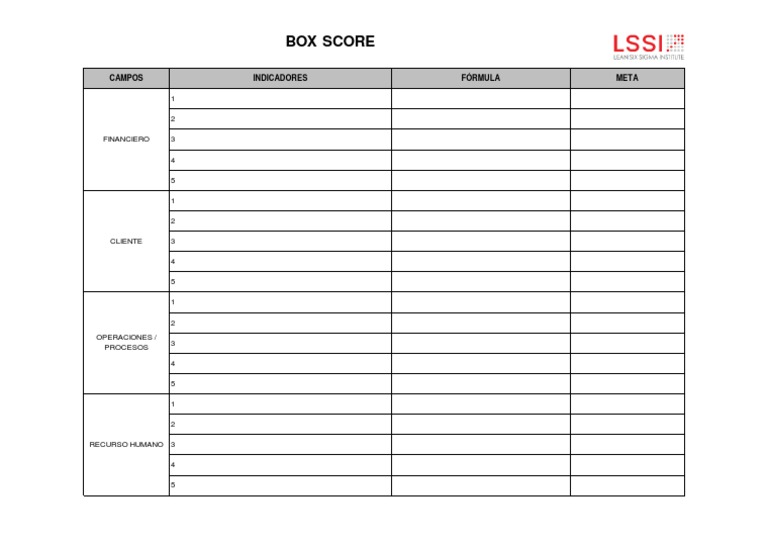 Plantilla de Box Score para Beisbol | PDF