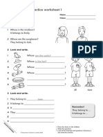 Grammar Practice Worksheet 1 4: 1 Read and Draw