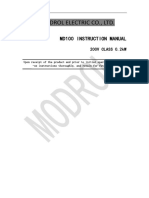 MD100 Instruction Manual for 200V Class 0.2kW Door Drive