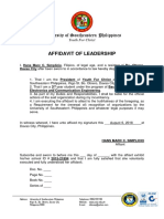 YFC Affidavit of Leadership
