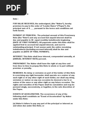 Promissory Note