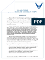 Info Sheet - U.S. AIR FORCE  JUDGE ADVOCATE GENERAL’S CORPS