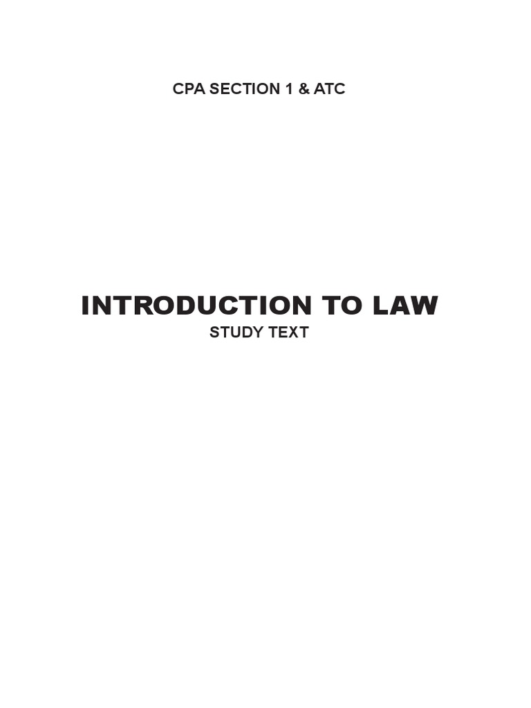Introduction To Law  PDF  Burden Of Proof (Law)  Bill (Law)
