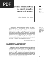 As Reformas Administrativas No Brasil - Modelos, Sucessos e Fracassos