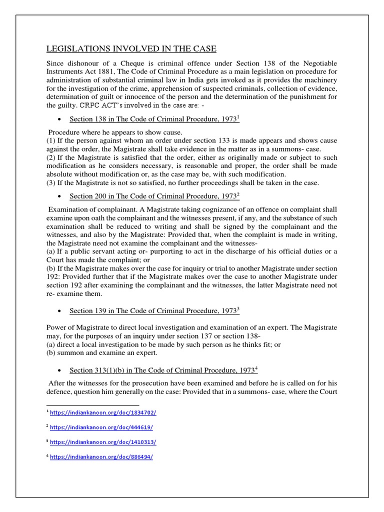 Legislations Involved in The Case | PDF | Criminal Procedure In South ...
