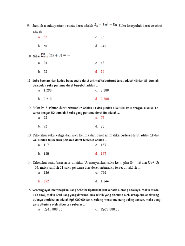 Soal Aritmatika