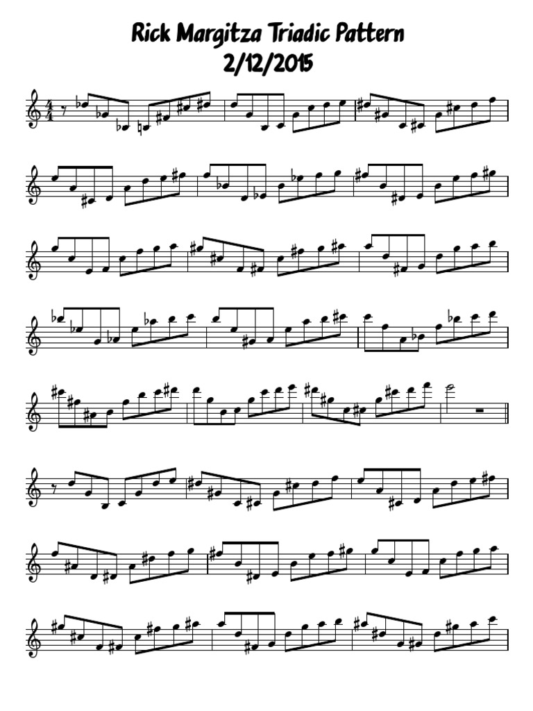 Rick Margitza Chromatic Triadic Pattern | PDF