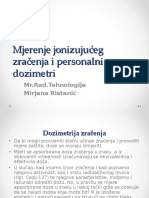 5 Mjerenje Jonizirajućeg Zračenja I Dozimetrijski Nadzor Profesionalnog Kadra