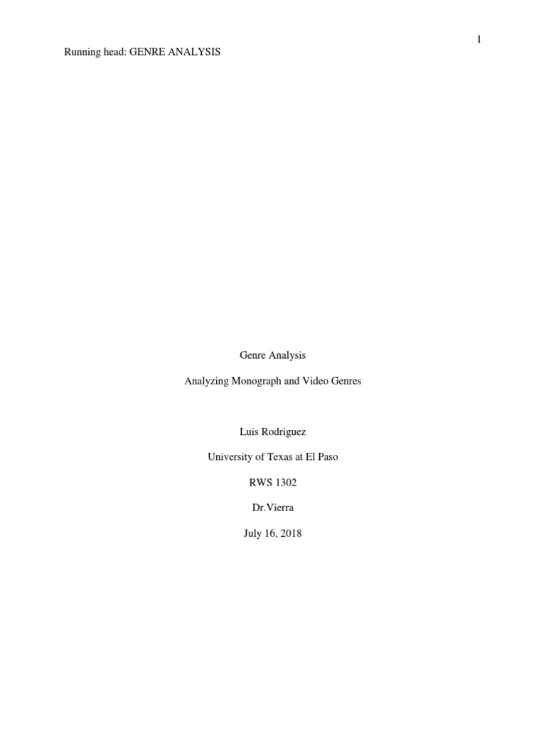 Genre Analysisfinalfinalluisr | PDF | Genre | Logos