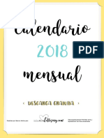 Calendario 2018 Mensual