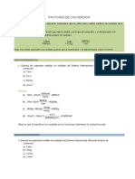 Factores de Conversión y Ejercicios Propuestos