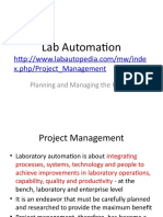 Lab Automation Project Management